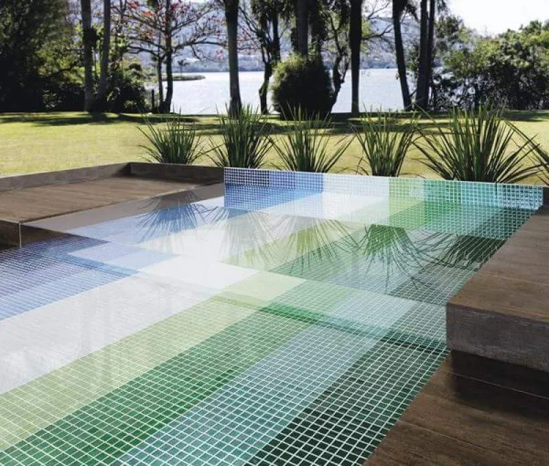 Pastilha de vidro para piscina